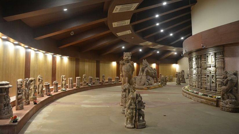 Interior image of the the IOCL with stone carved  sculpture- Konark