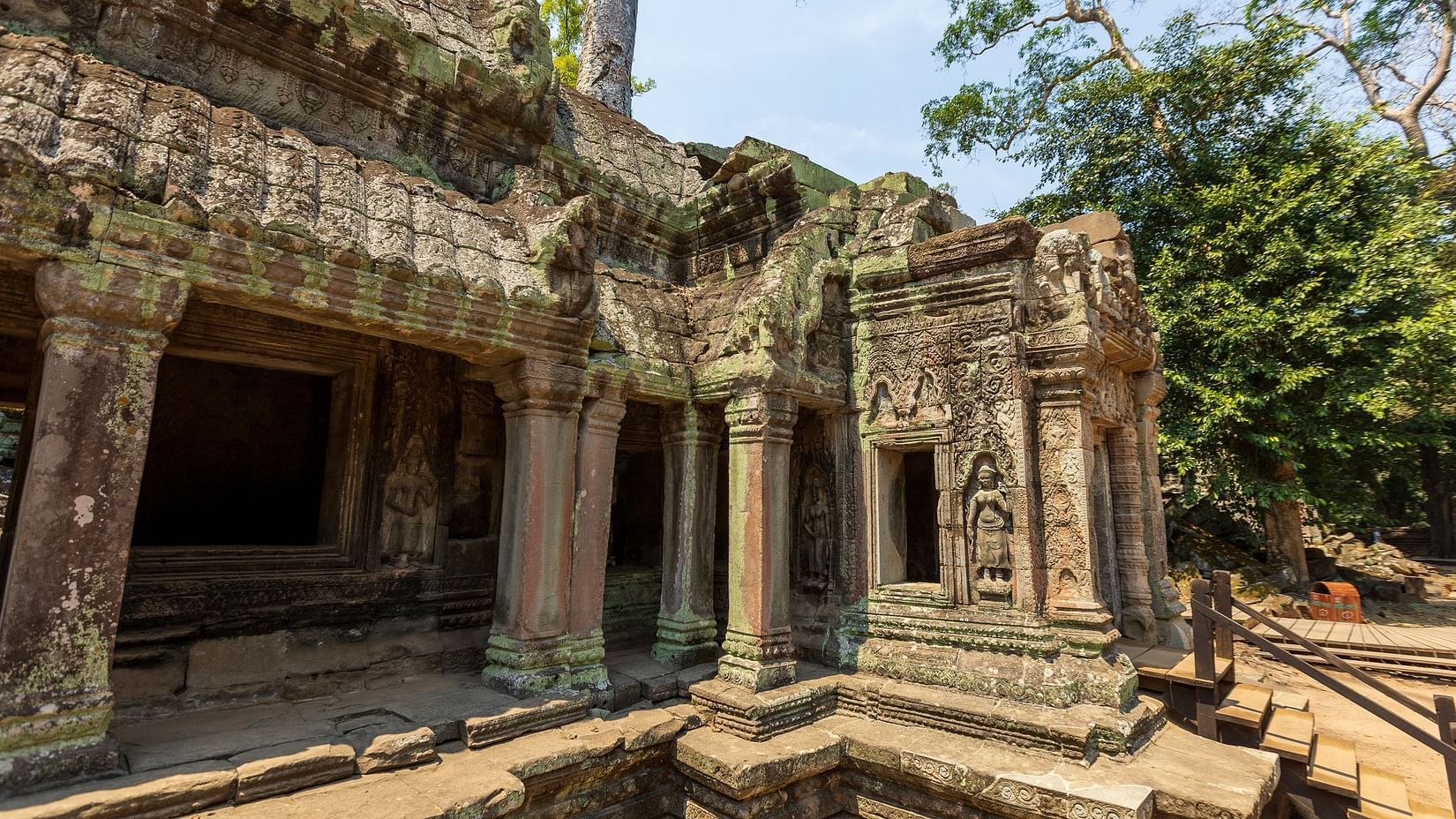 old temple decked with pillars