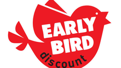 A banner of our Early-Bird offer 4