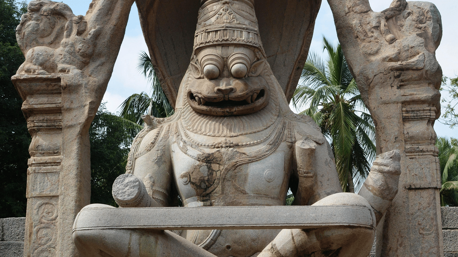 image of a stone sculpture from lakshmi devi temple at hassan