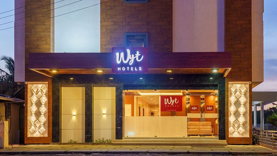 Entrance and reception area at Wyt Hotels, Rameswaram