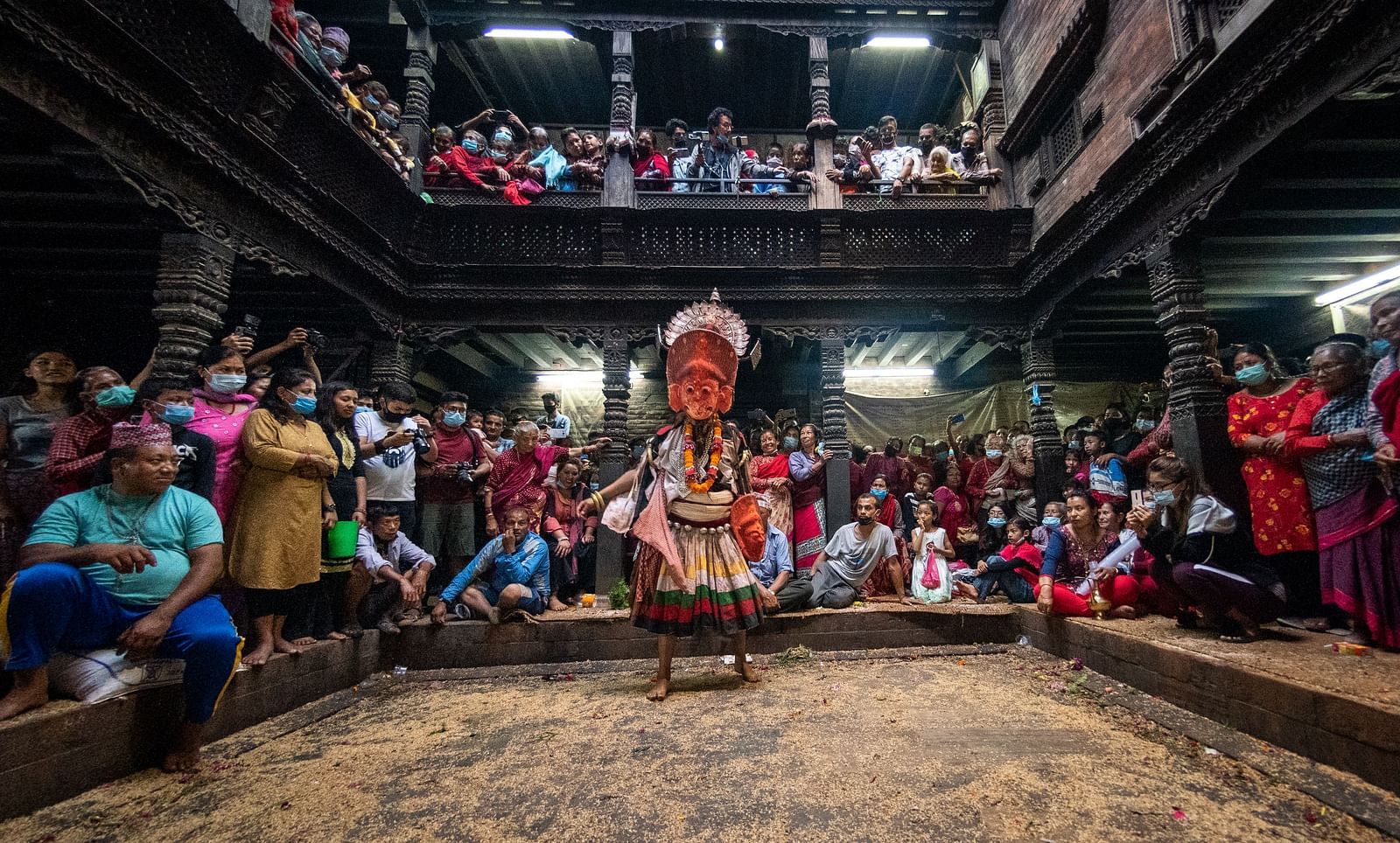 Navadurga naach on Bhagasti where a huge number of people have gathered to celebrate the festival