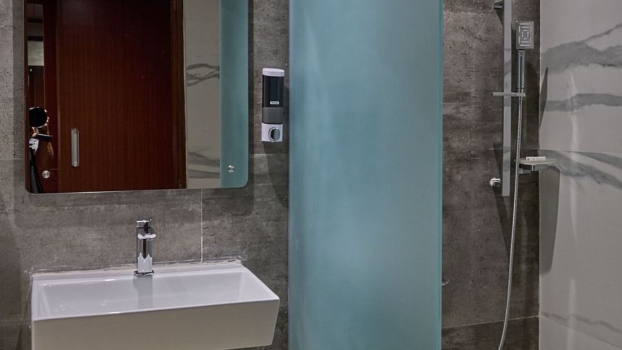 the washroom showcasing the wash basin - Golden Tulip, Tirupati 1