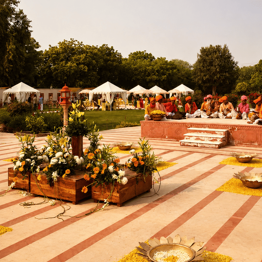 Tibara heritage courtyard at Umaid Palace