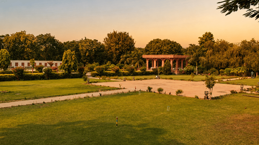Sunset Garden with Heritage Pavilion-Umaid Palace Dausa-Resort Near Jaipur