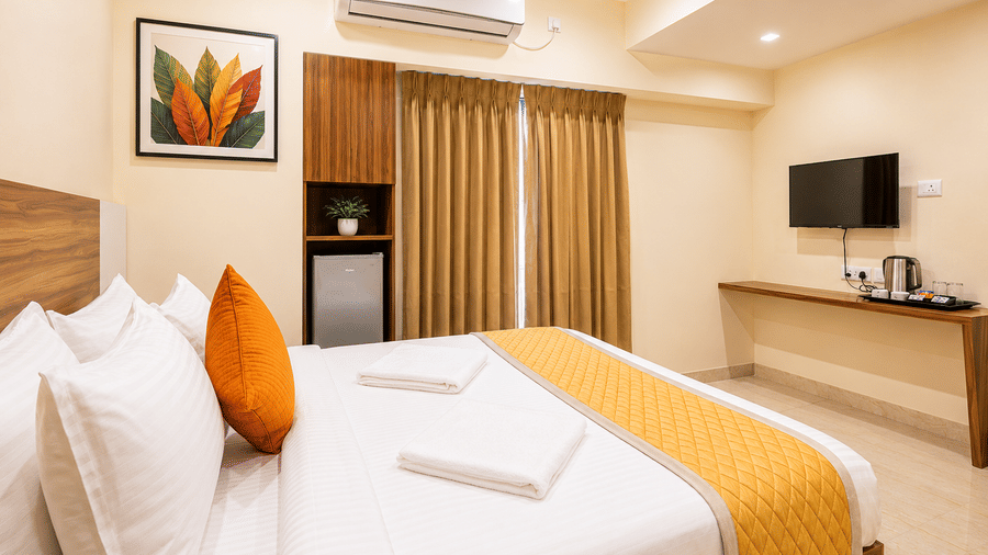 Modern accommodation at Urban Comforts featuring elegant interiors, comfortable bedding, and a relaxing atmosphere