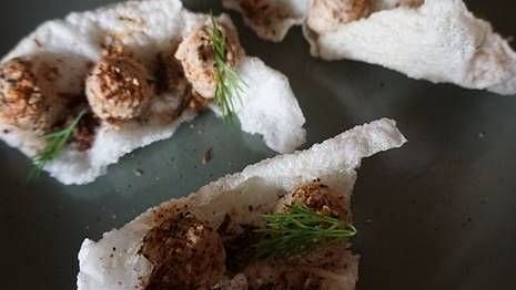 A delicacy at the chefs table dinner at The Nanee