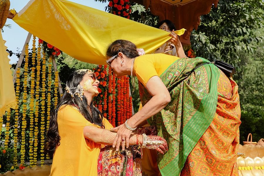 Haldi at Poolside Destintation Wedding in Jaipur - Hotel Umaid Palace - 7