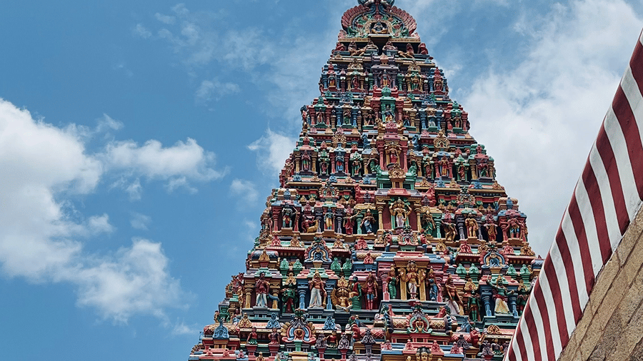 a temple gopuram