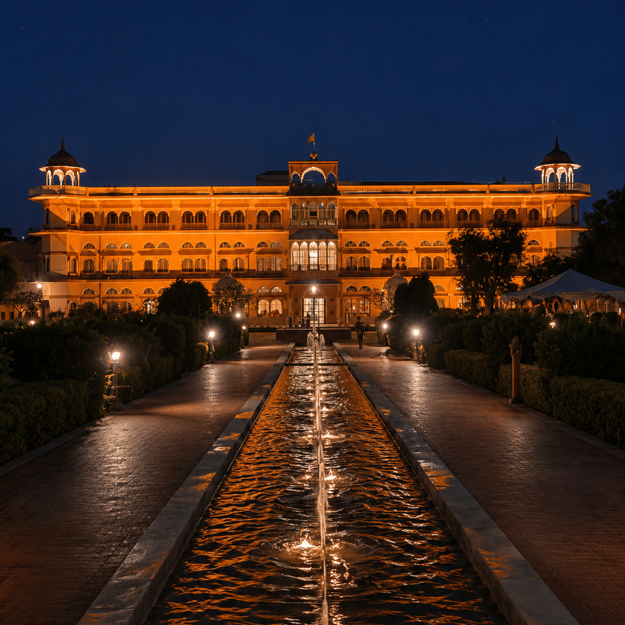 Umaid Palace - Facade-Night Shot