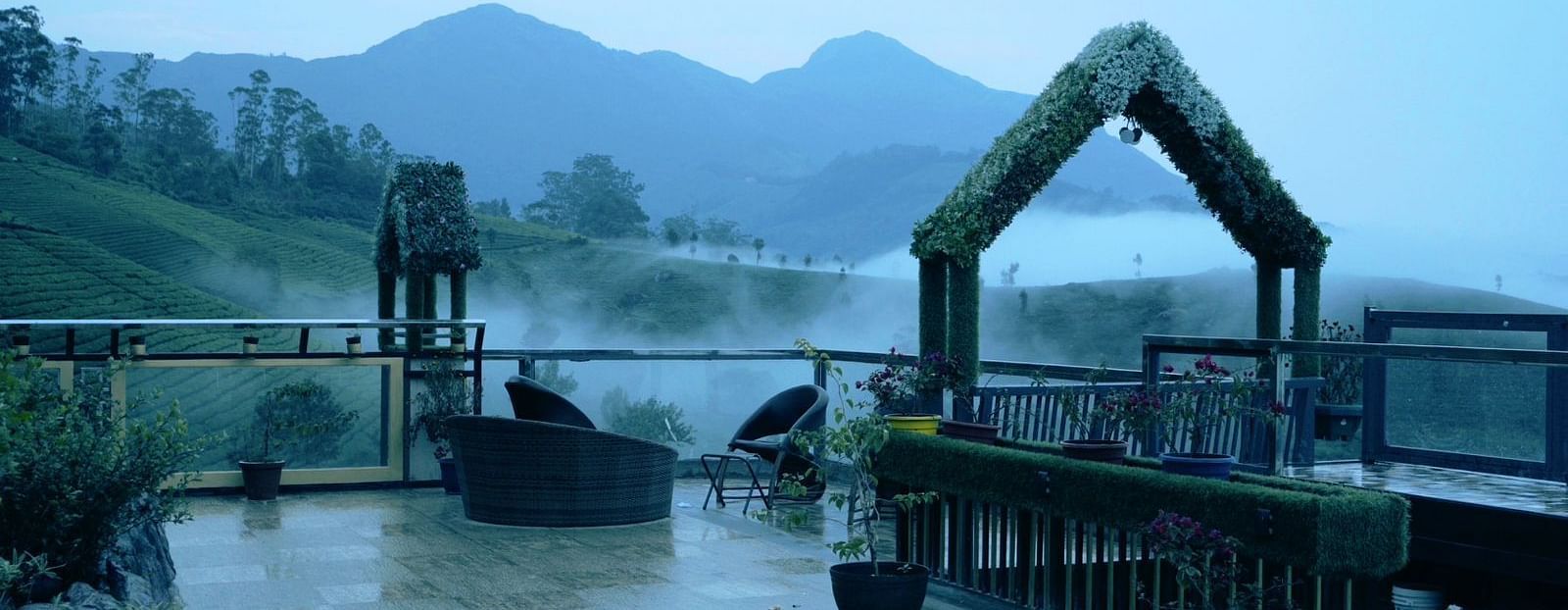 Foggy Facade of Parakkat Nature Hotel and Resorts, Munnar