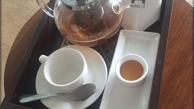 Herbal tea elixir at Hablis Hotel, Chennai