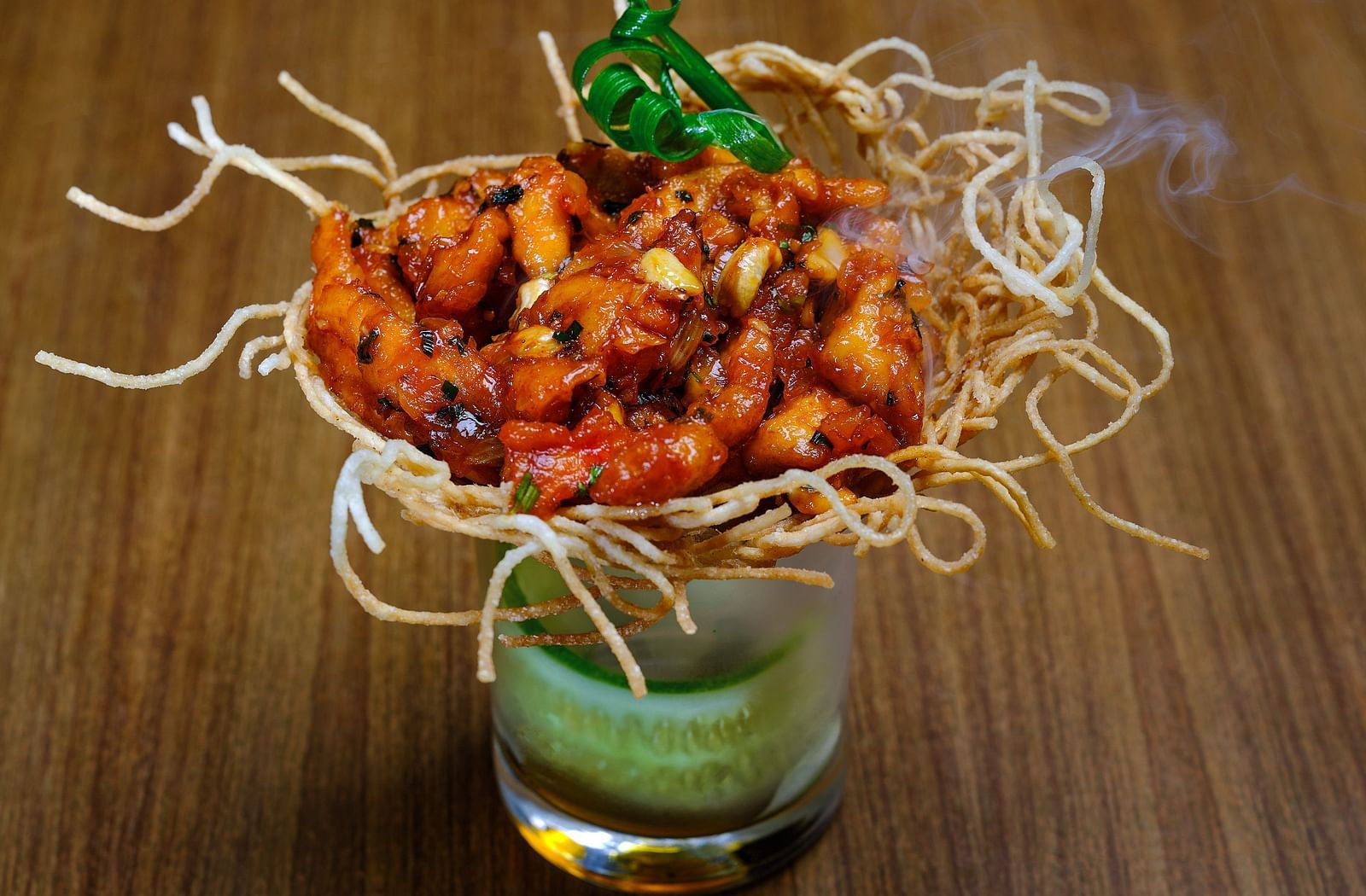 An appetizer served at Essentia Premier Hotel, Chennai