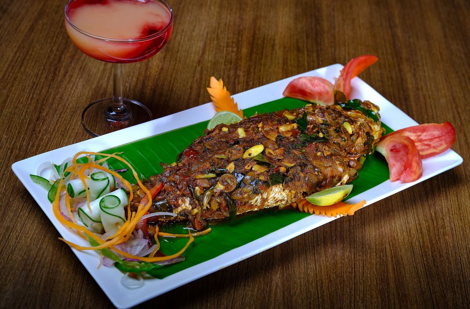 A fish starter served at Essentia Premier Hotel, Chennai
