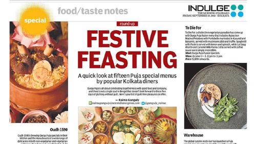 festive feasting newletter