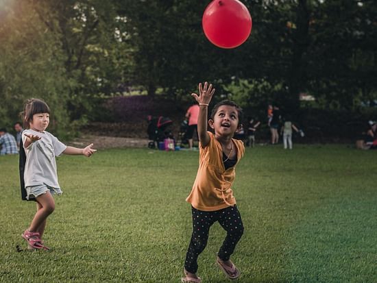 children playing in a park