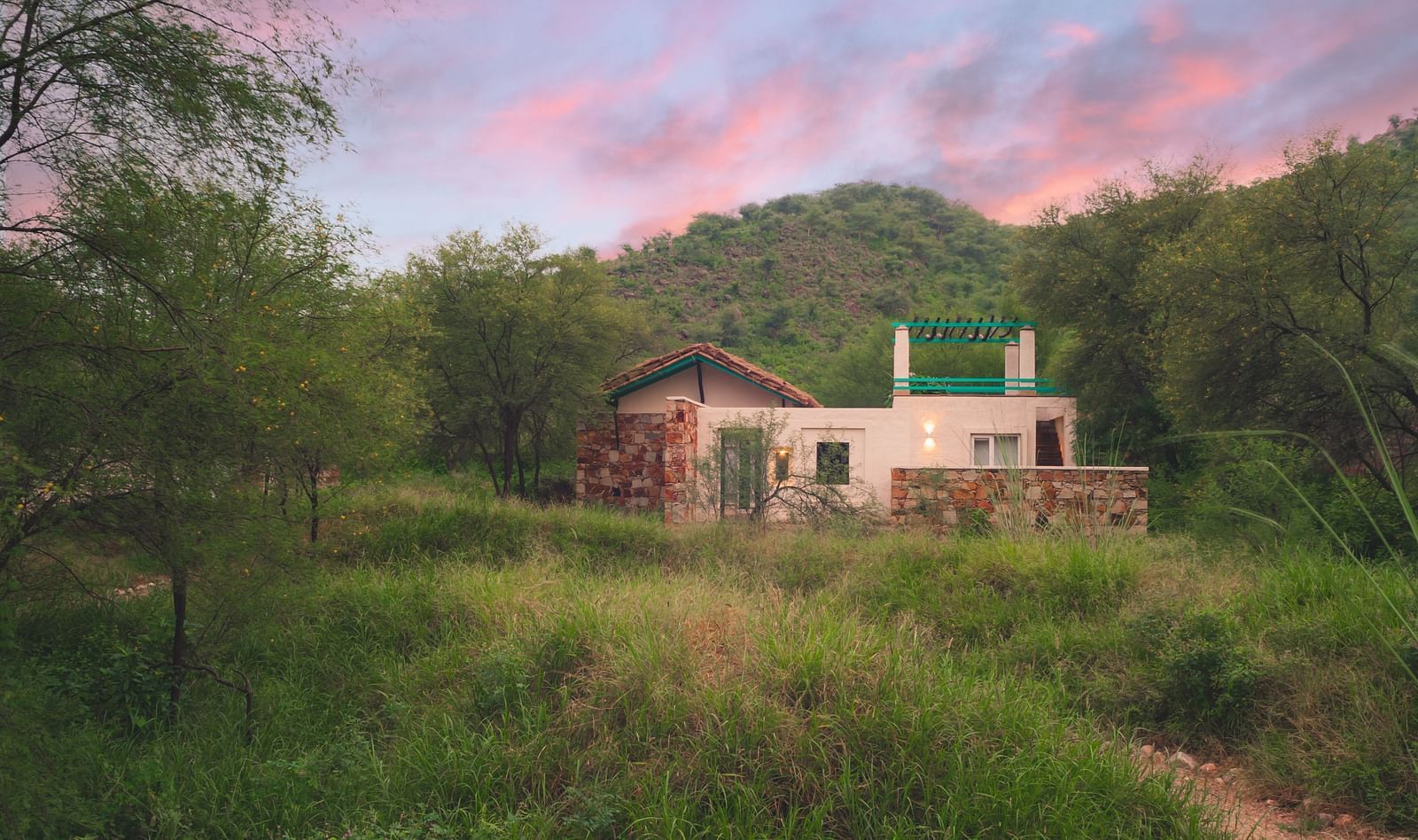 The facade of our lodge in Sariska - Trees N Tigers, Sariska