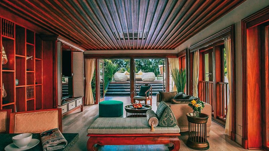 image of a luxurious living area with a lot of seating area - three bedroom private pool villa