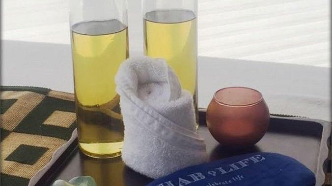 Preblended massage oils at spa at Hablis Hotel, Chennai
