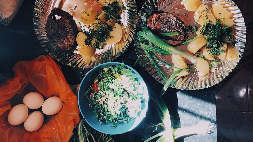 North Goan food arranged on the table