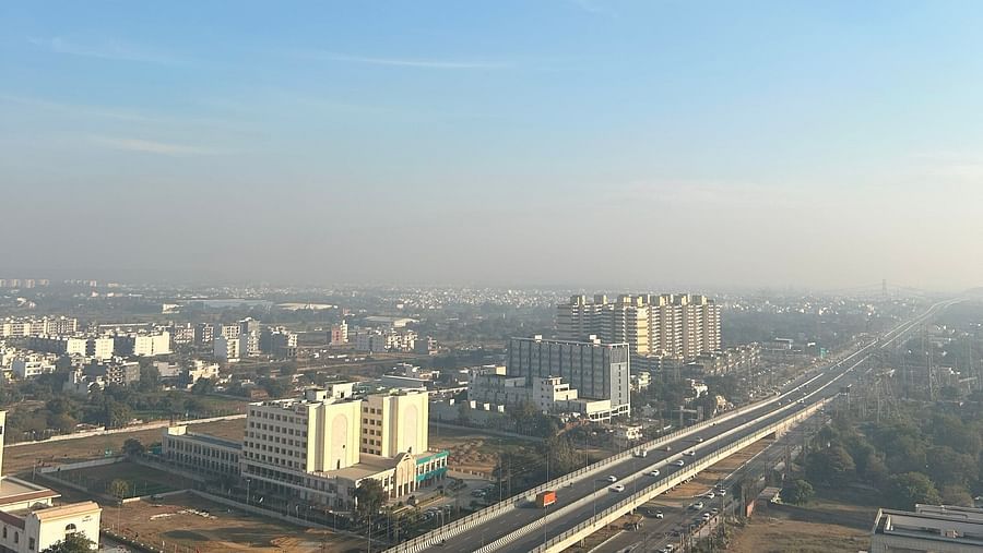 A view from the skyclub at Rhythm Gurugram