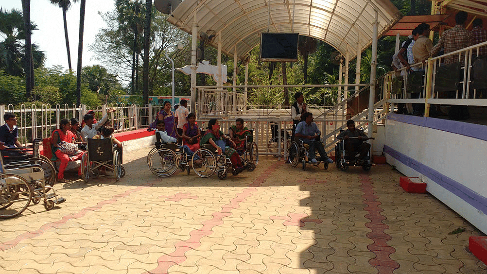 a group of people in wheelchairs during daytime