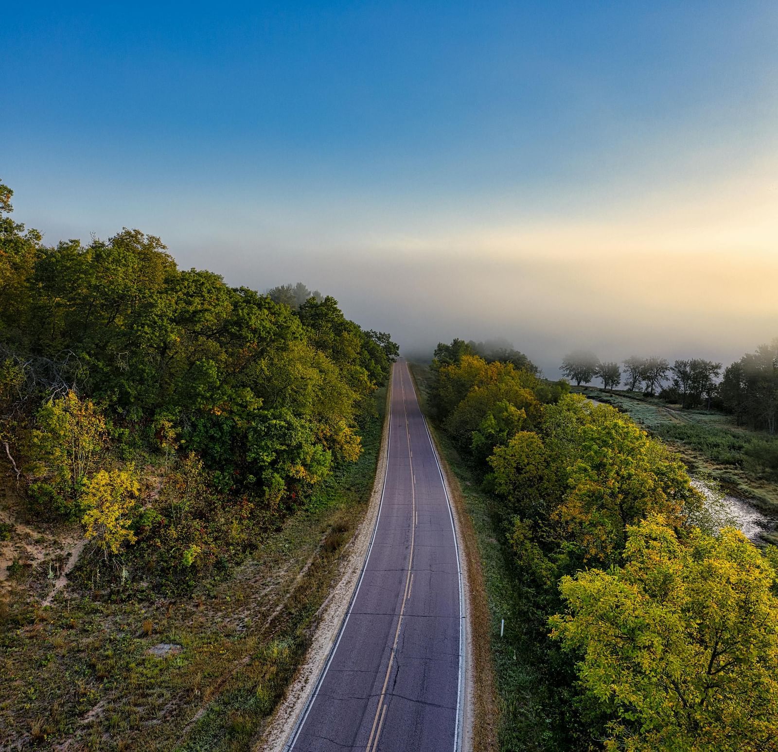 An image of another highway with scenic views of trees | Ocean Sprays