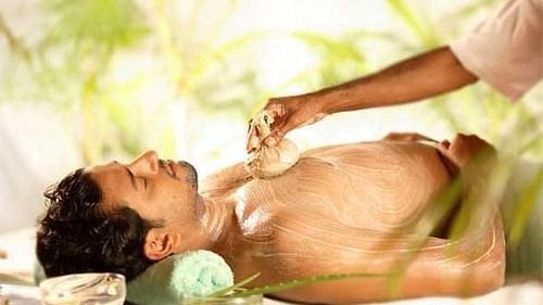 Woman getting a massage