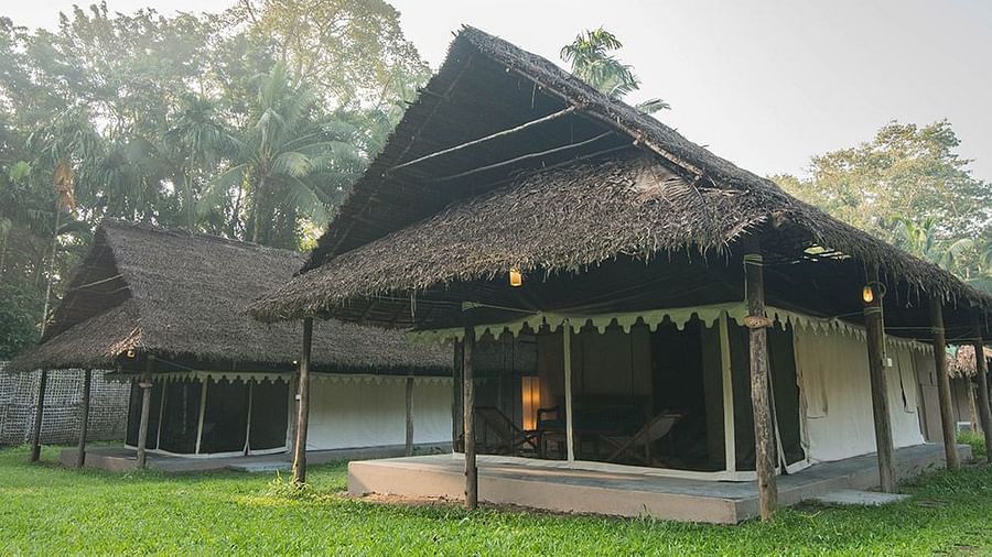 exterior facade of Tented cottages at our Andaman resort 