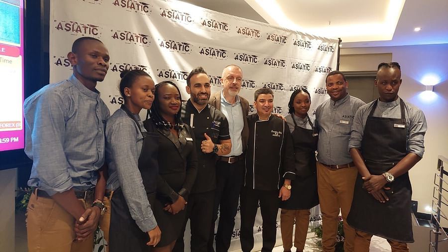 The chefs of Asiatic Lounge restaurant in Kenya standing 3