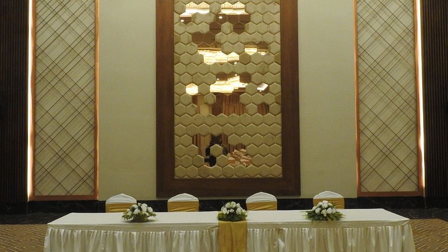 table in a banquet hall - Hotel Polo Towers, Agartala