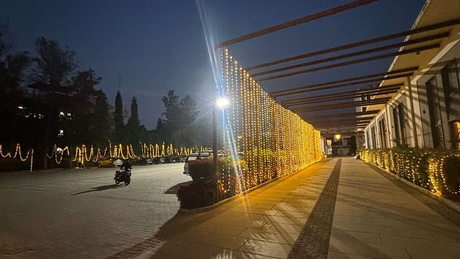 Brightly Lit Outdoor Pathway Leading to the Event Space - VRR Astoria Hotel and Conventional Centre