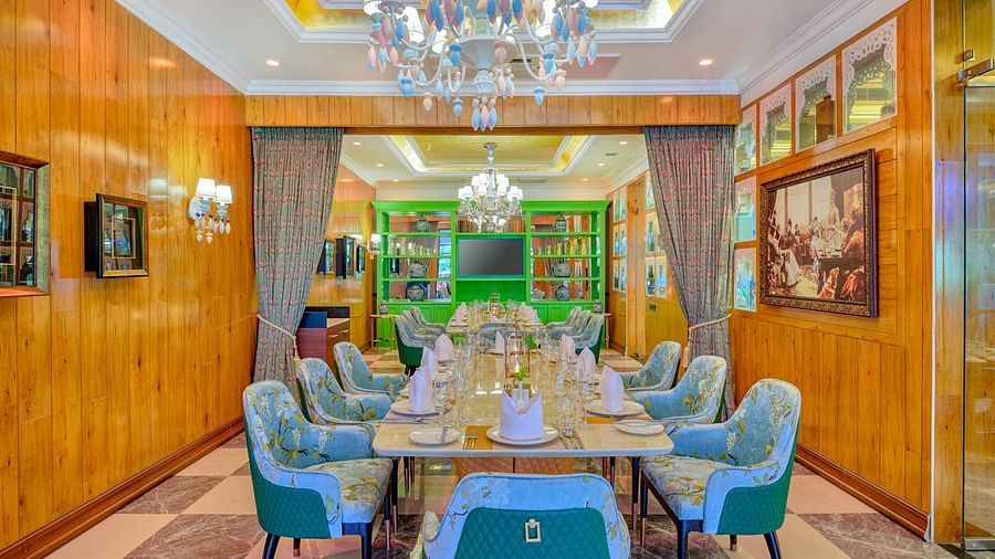 indoor seating space at a restaurant - Mayfair Tea Resort, Siliguri