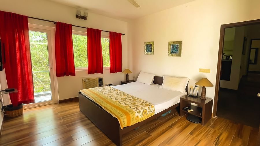 King bed with side table at el benito goa