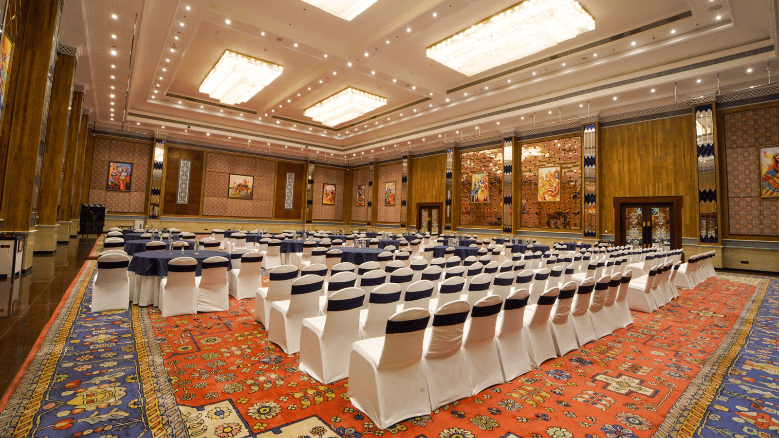 Large ballroom with theatre style seating arrangement at MAYFAIR Oasis Resort and Convention Jharsuguda
