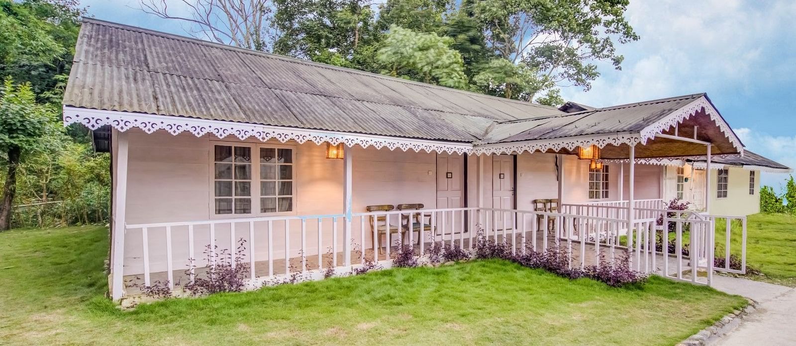 Exterior of a cottage at Summit Barsana Resort & Spa, Kalimpong