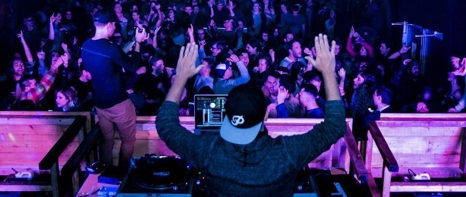 dj playing music at a party
