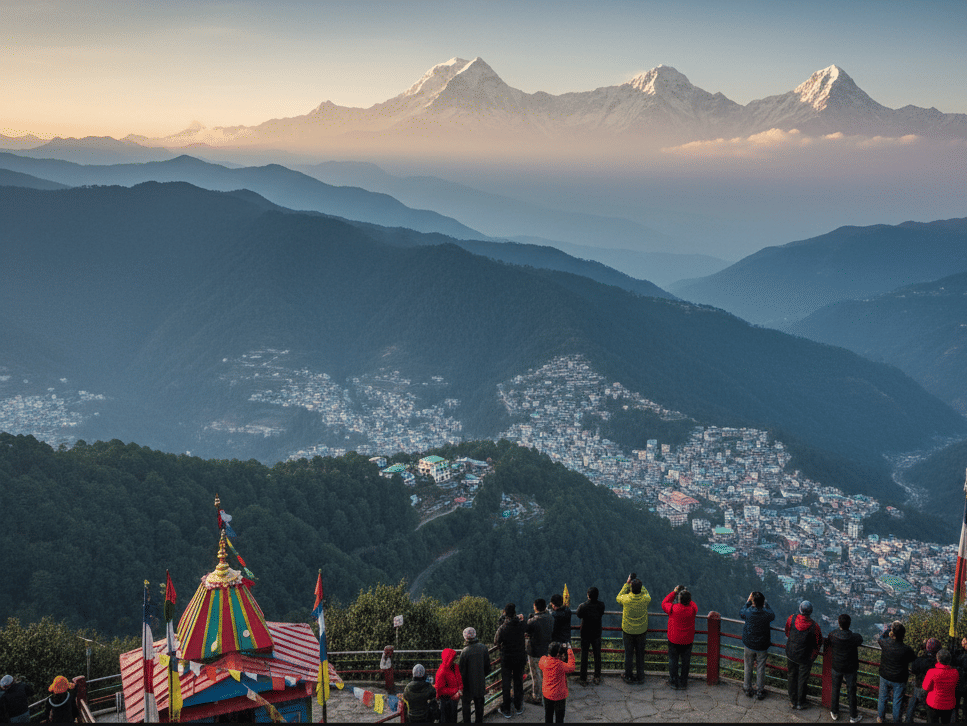 gangtok Ganesh Tok with Panoramic Viewpoint where people click  pictures