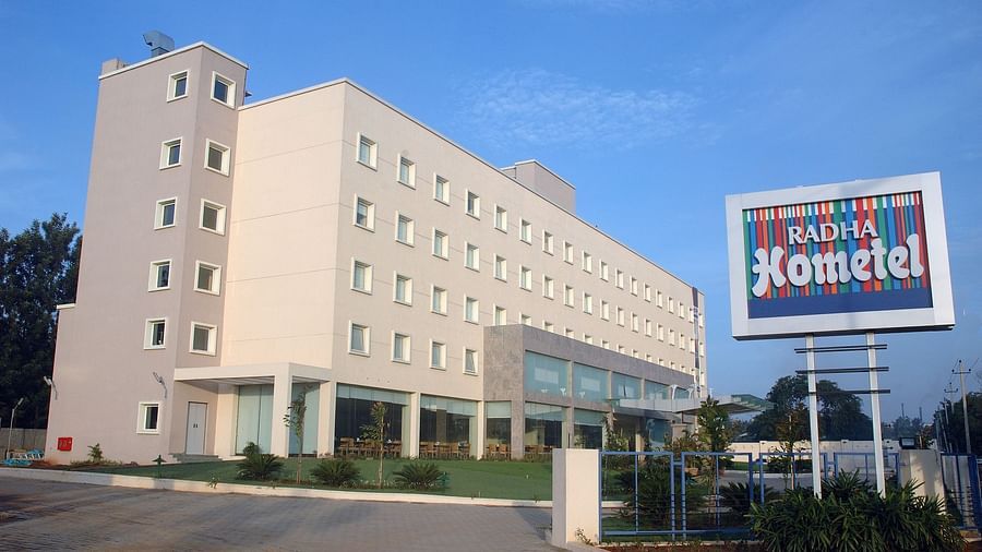 Facade at Radha Hometel Bangalore, Best hotels in bangalore 1