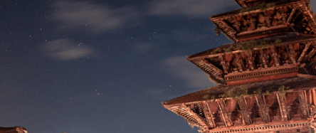 A picture of a monastery and few other buildings | Kavya Resort and Spa, Nagarkot