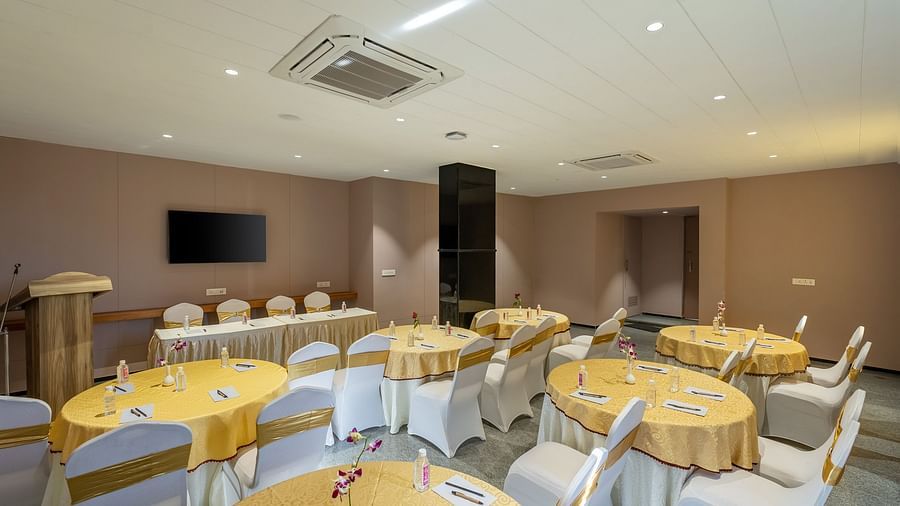 a view of event hall setting at Stone Wood Hotel, Kumbhalgarh