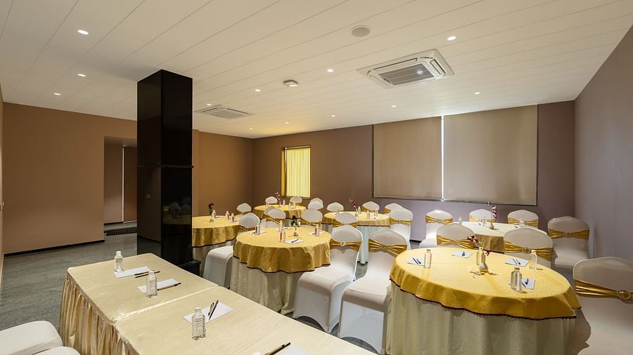 a view of event hall setting at Stone Wood Hotel, Kumbhalgarh