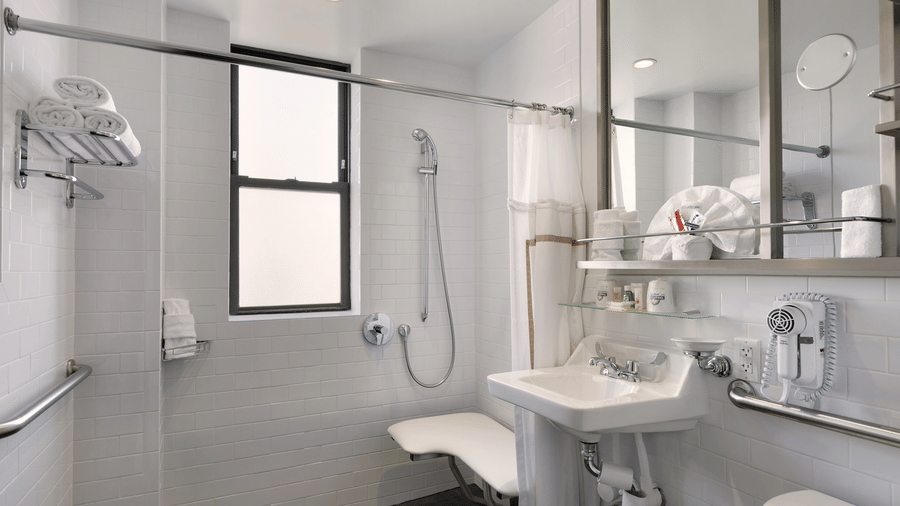 Standard Guest Bathroom at Night Hotel Broadway