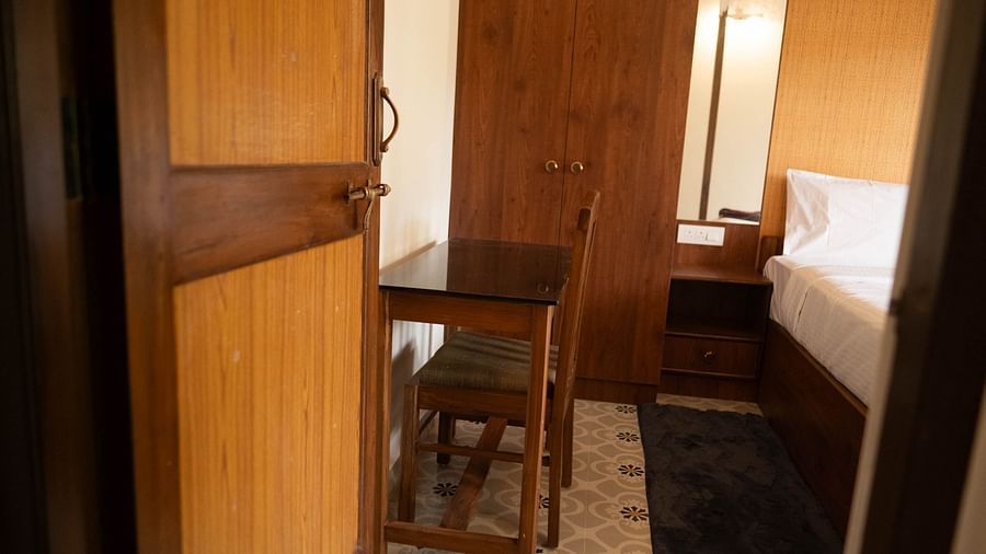 Image of the entrance to a room at the 2 bhk Studio Apartment, Vistar Holidays, Goa.