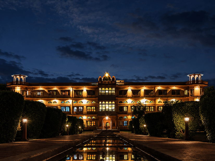 Blue-Hour Palace Reflections-Umaid Palace Dausa-Resort Near Delhi NCR