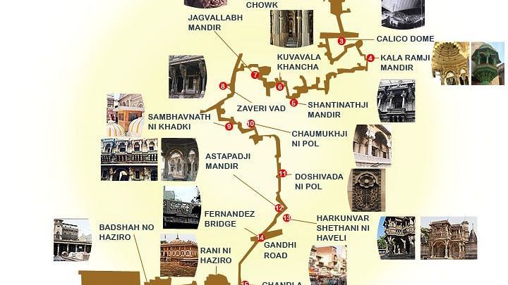 Heritage Walk Ahmedabad map
