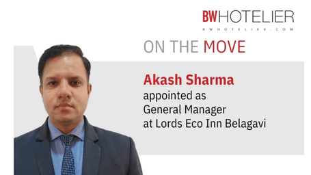 An article showing Akash Sharma’s appointment as General Manager in Telangana - Lords Hotels & Resorts