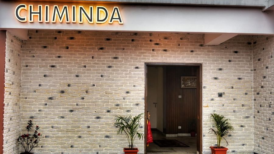 A facade image of the Entrance to the hotel displaying its name - Sumitel Chiminda, Pelling