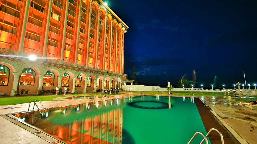 Swimming pool at Sitara Luxury Hotel in Hyderabad near Ramoji Film City