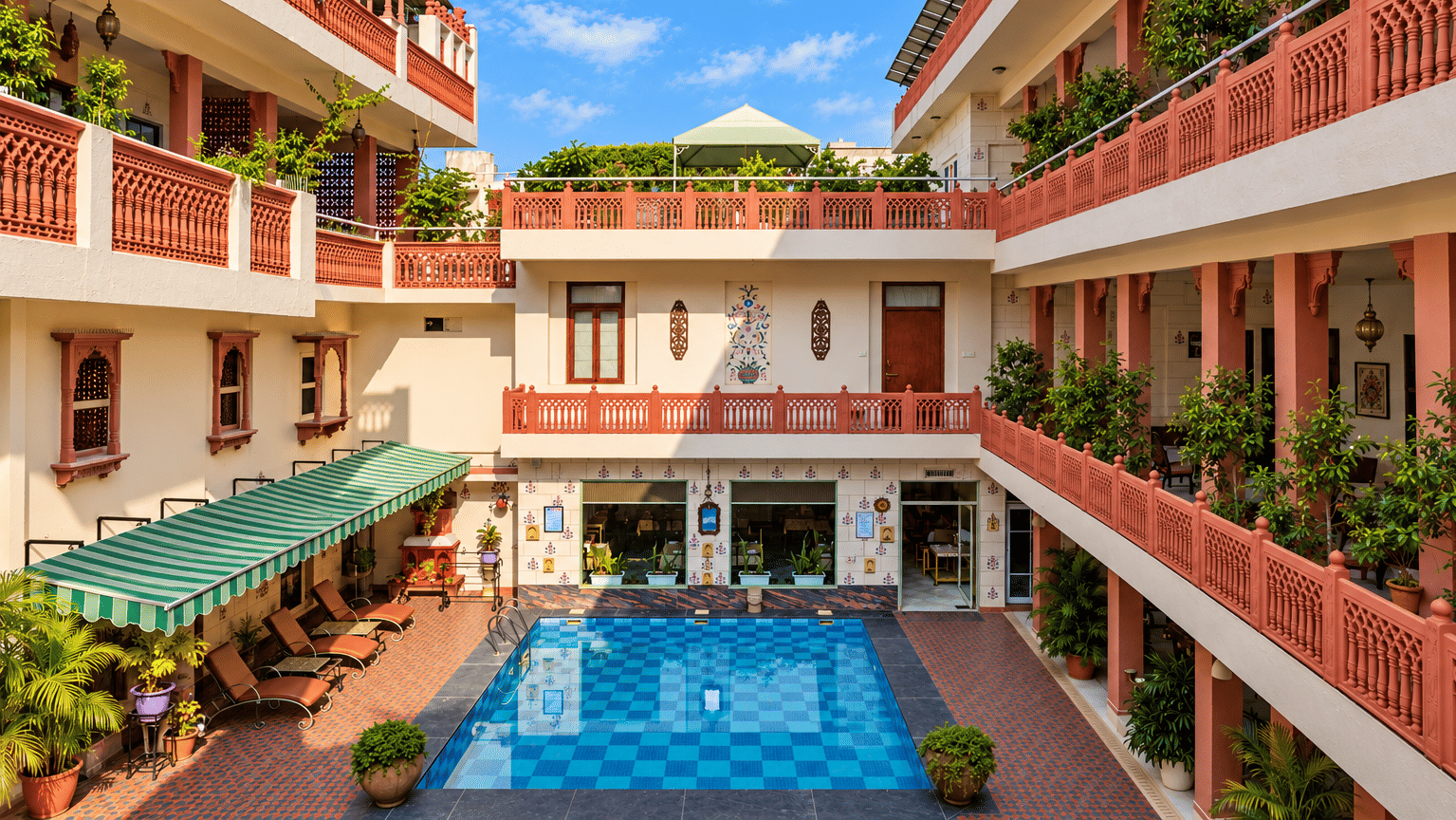 Pool Deck-Courtyard-Suryaa Villa-Jaipur